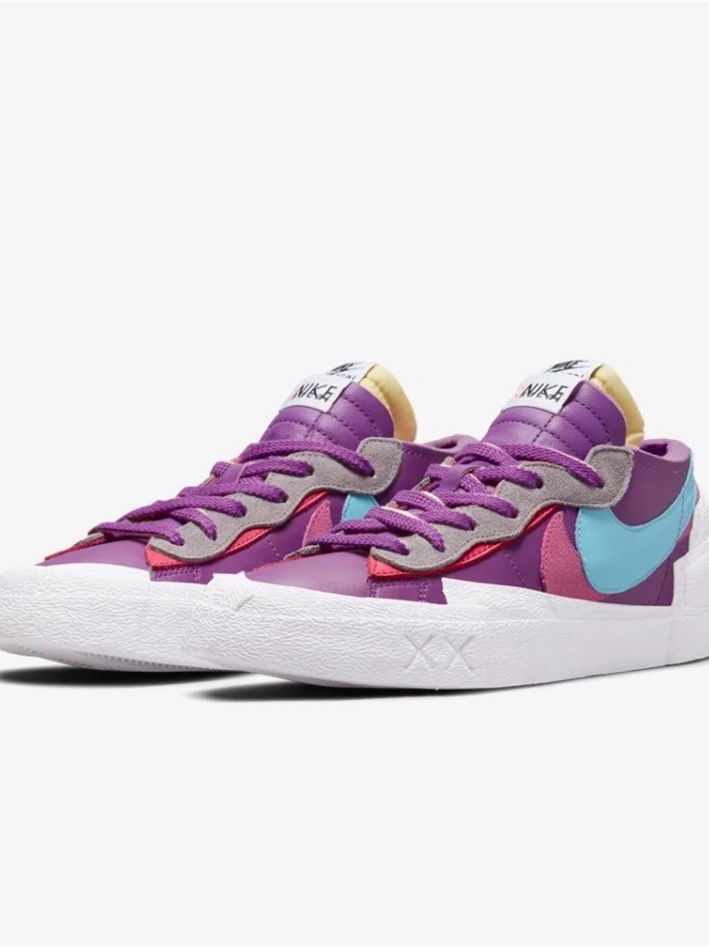 Nike x sacai KAWS Purple Dusk Leather Sneakers Leather